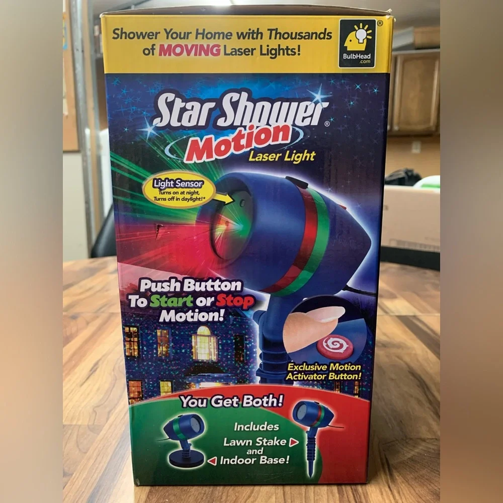 Bulbhead Star Shower Motion Laser Light Yard Projector Christmas ASOTV